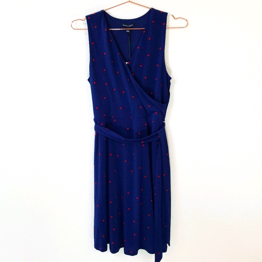 41 HAWTHORN Polka Dot Sleeveless Dress Size M